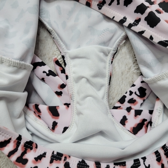 Grace Karin Pink Cheetah Leopard High Rise One Shoulder Bikini Swimsuit NWT Sz M - Picture 13 of 13